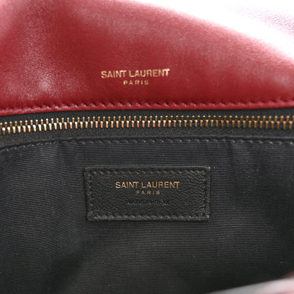 Saint Laurent Lambskin Matelasse Monogram Medium Niki Chain Satchel Red 6 of 16