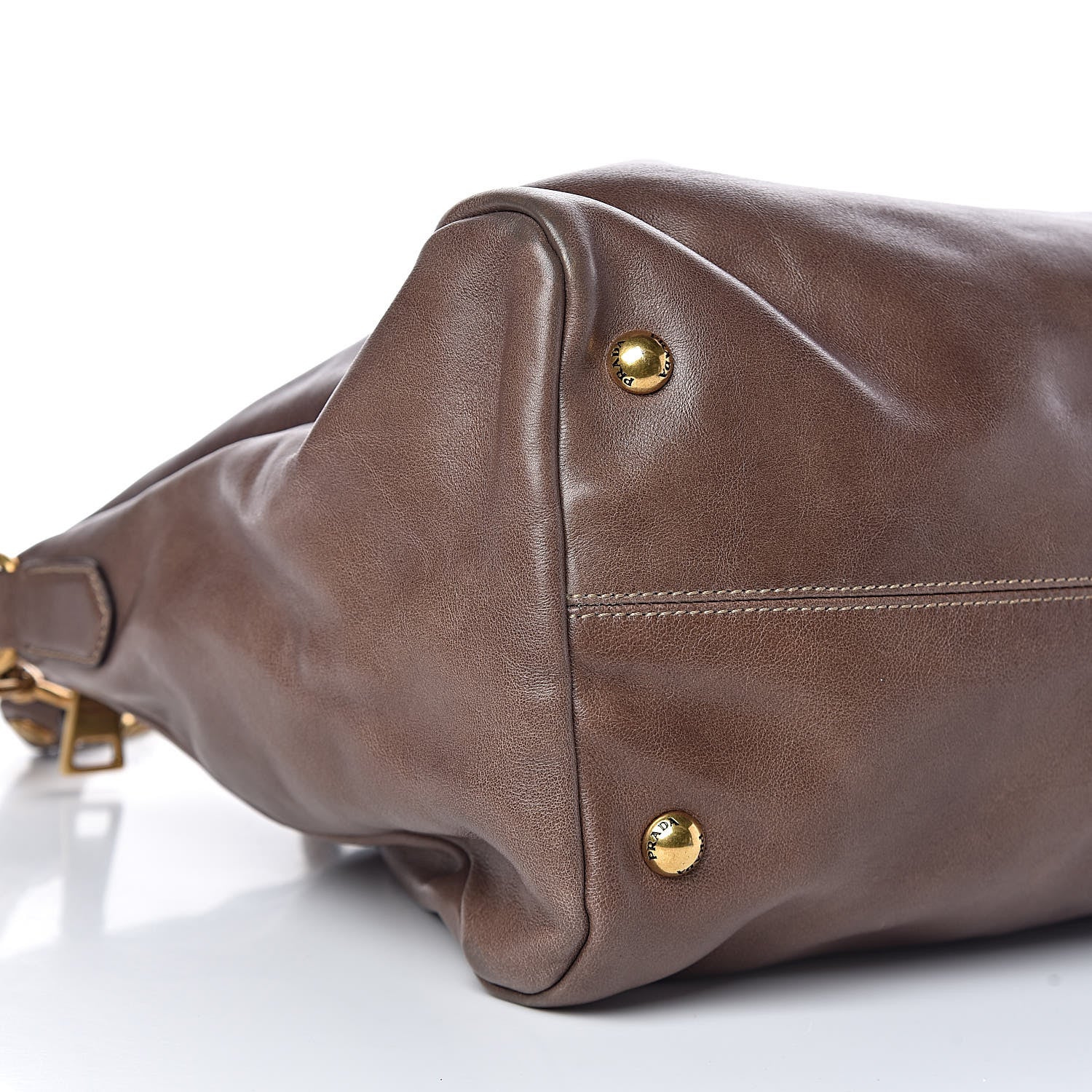 Prada Vitello Lux Bauletto Bambu 13 of 17