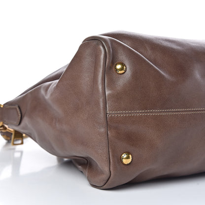 Prada Vitello Lux Bauletto Bambu 13 of 17