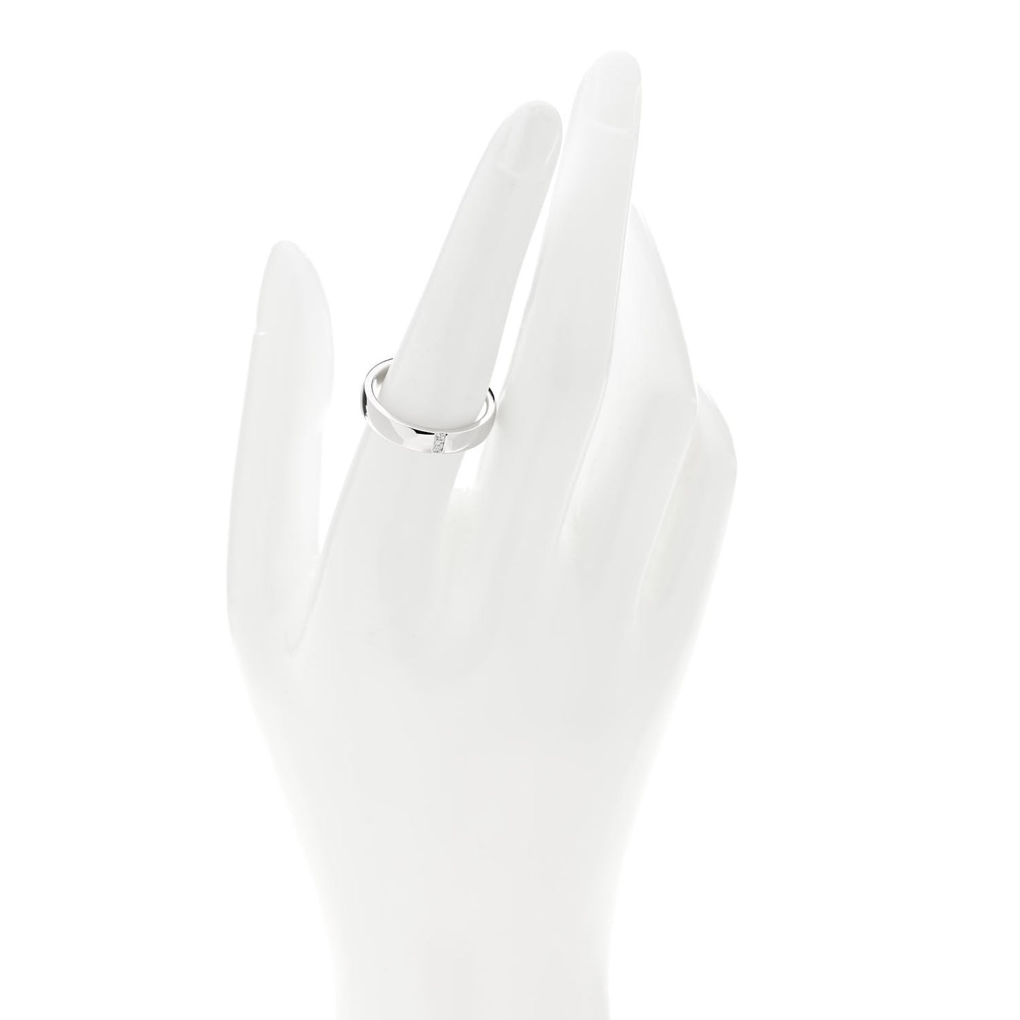 Platinum Diamond Vertical Row Wedding Band Ring 57 8