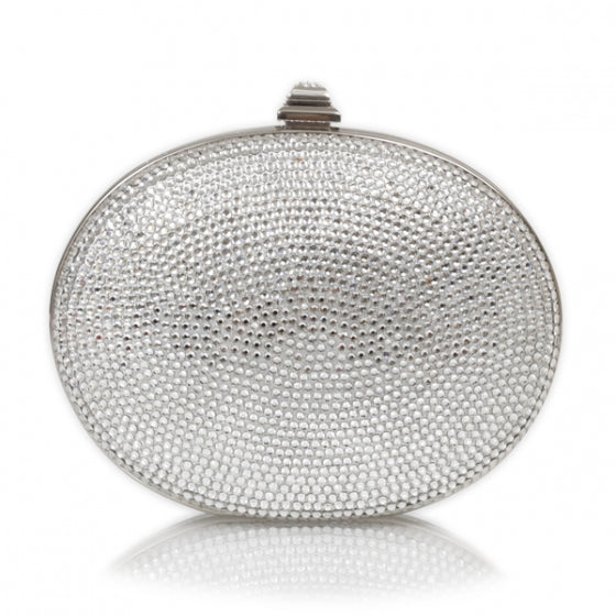 Crystal Diamond Look Evening Bag Silver