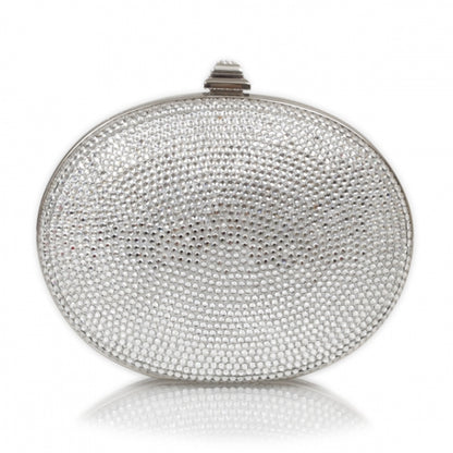 Judith Leiber Crystal Diamond Look Evening Bag Silver 1 of 7