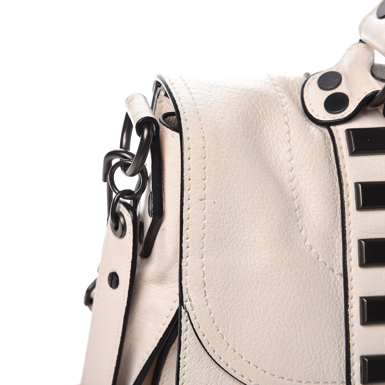 Proenza Schouler Buffalo Stud Medium PS1 Satchel White 10 of 14