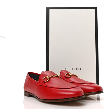 Gucci Lambskin Womens Brixton Horsebit Loafers 36 Hibiscus Red 8 of 8