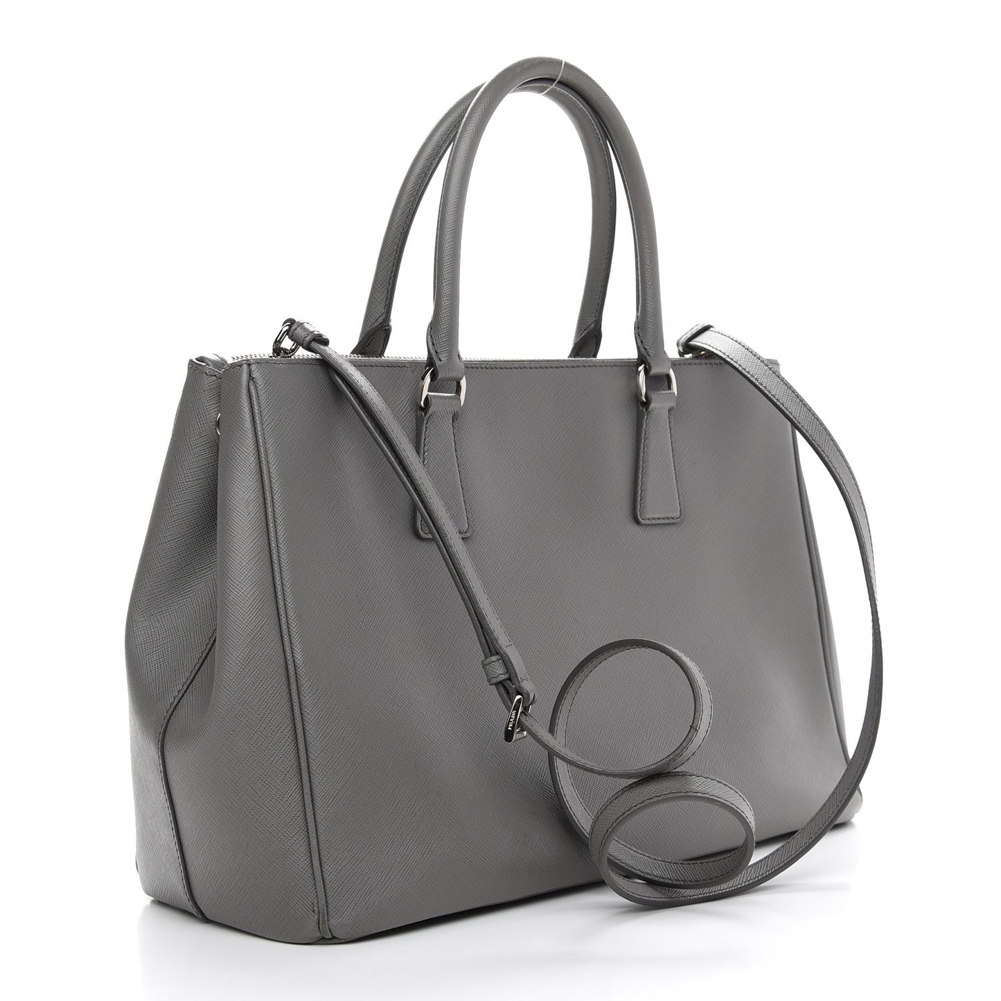 Saffiano Medium Galleria Double Zip Tote Marmo
