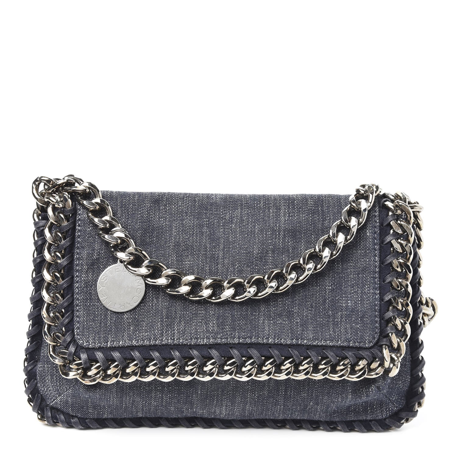 Stella McCartney Denim Falabella Clutch Blue 1 of 16