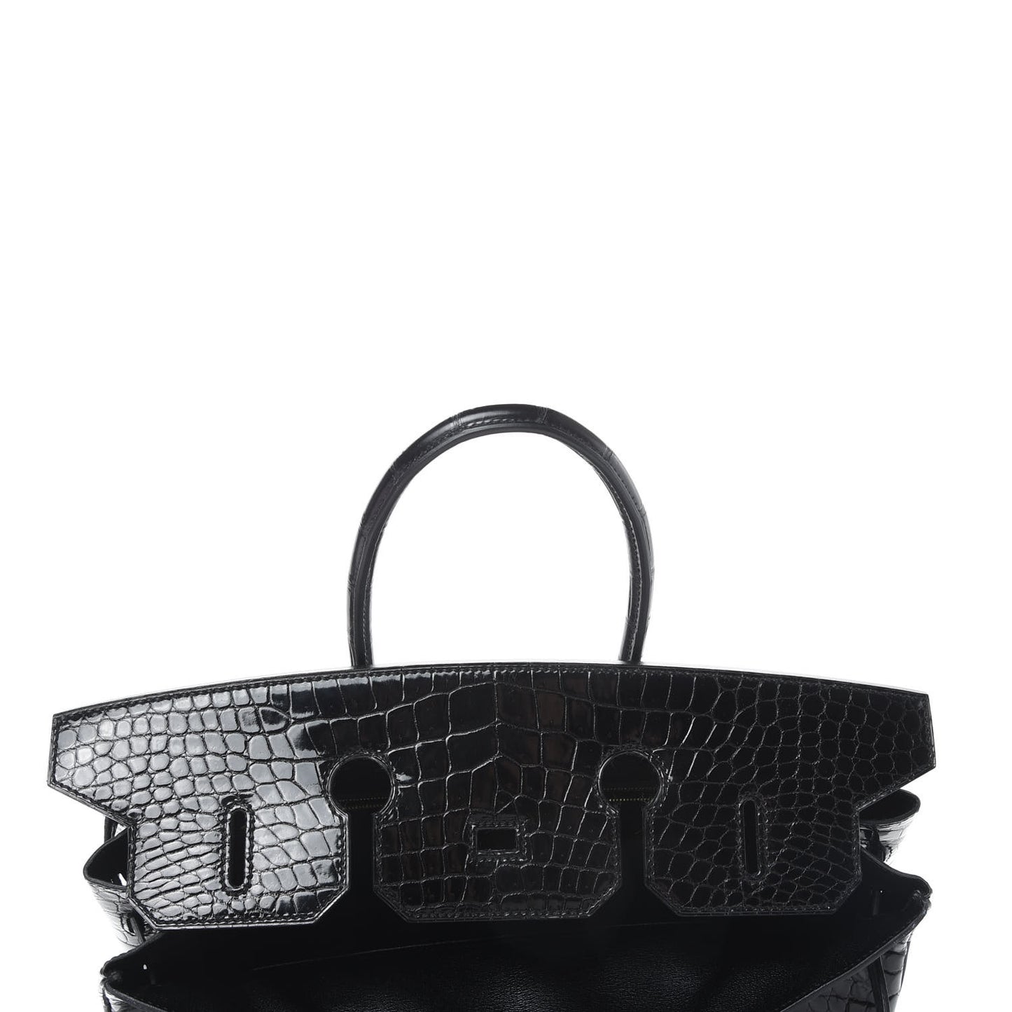 Shiny Porosus Crocodile Birkin 35 Black