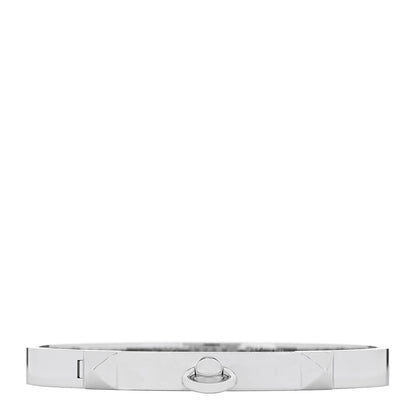 Hermes 18K White Gold PM Collier De Chien Bracelet SH 1 of 5