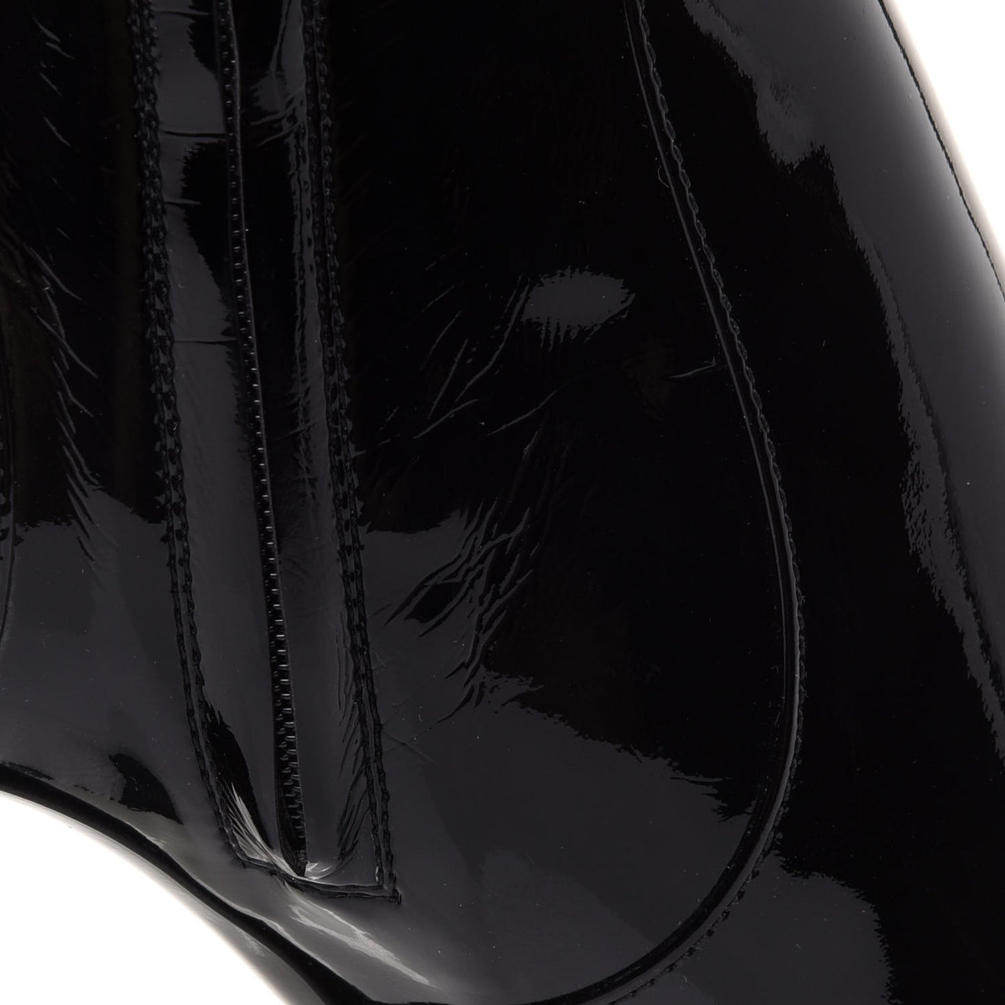 Patent Silhouette Ankle Boots 38.5 Black