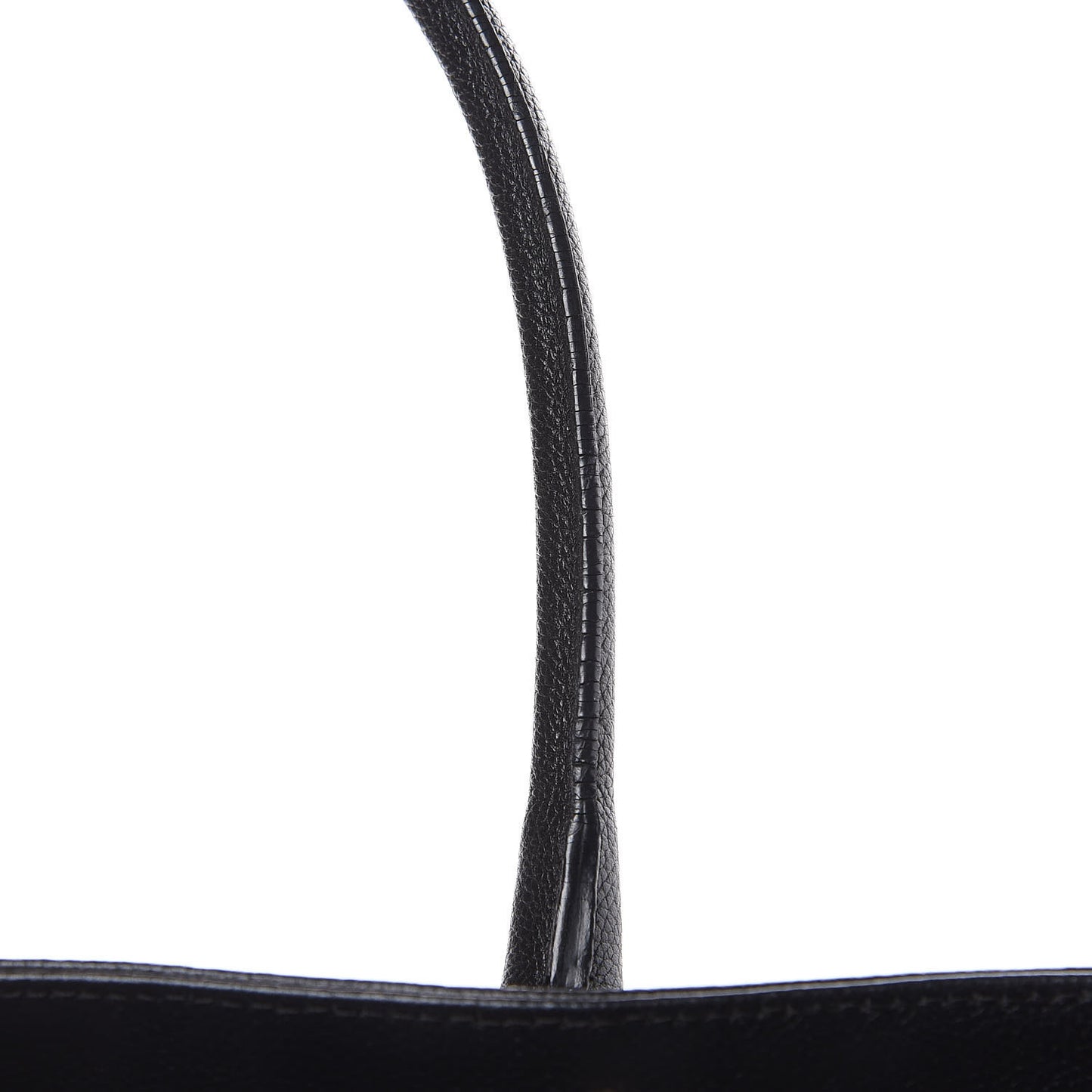 Calfskin Cerf Executive Shopper Tote Black