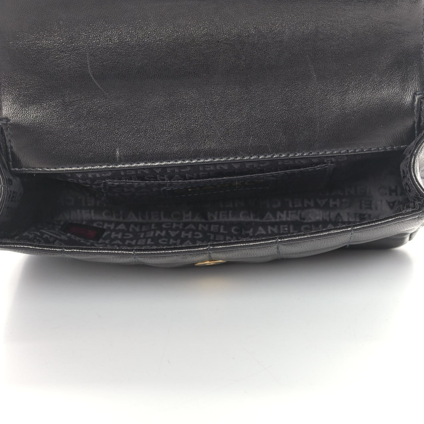 Lambskin Quilted Mini Chocolate Bar Flap Black