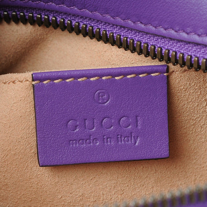 Gucci Calfskin Matelasse Small GG Marmont Chain Shoulder Bag Shine Purple 5 of 7