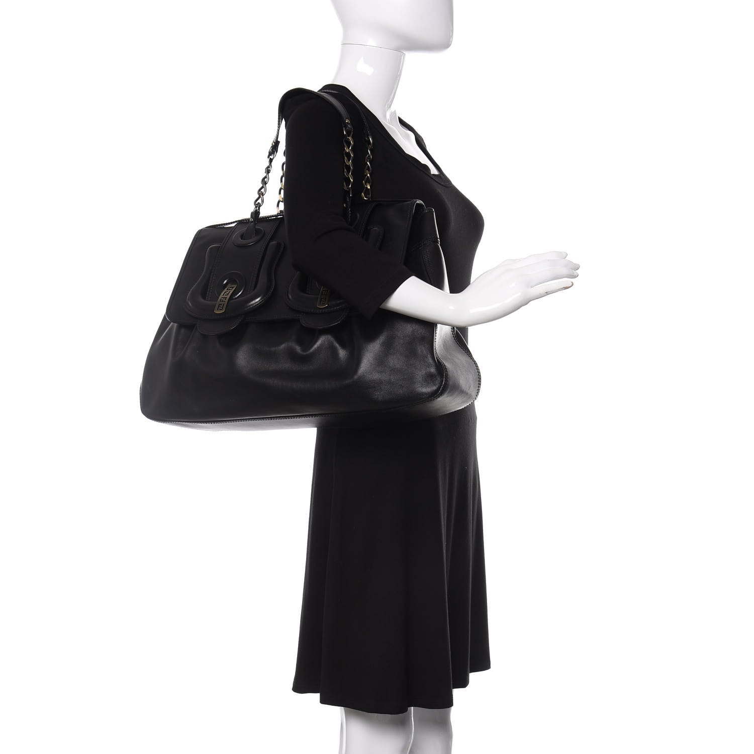 Fendi Cuoio Large B Bag Black 2 of 14