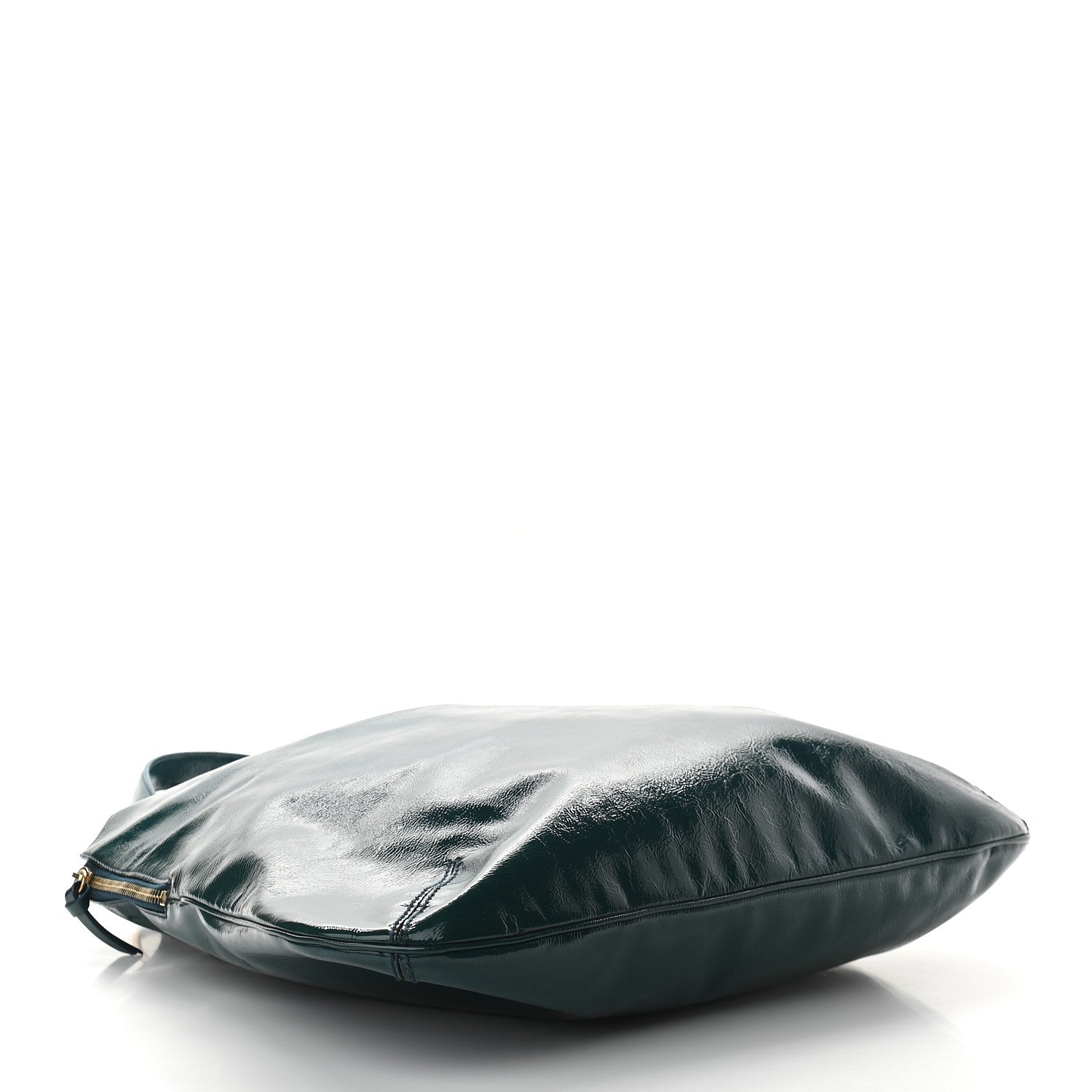 Saint Laurent Patent Calfskin Tribute Tote Petrol 4 of 9