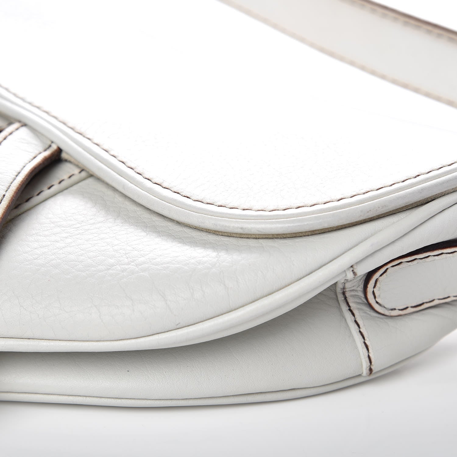 Christian Dior Calfskin Saddle Bag White 9 of 16