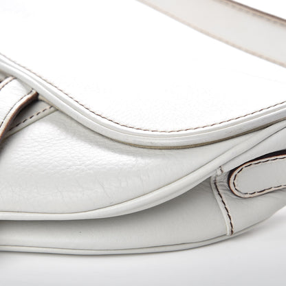 Christian Dior Calfskin Saddle Bag White 9 of 16