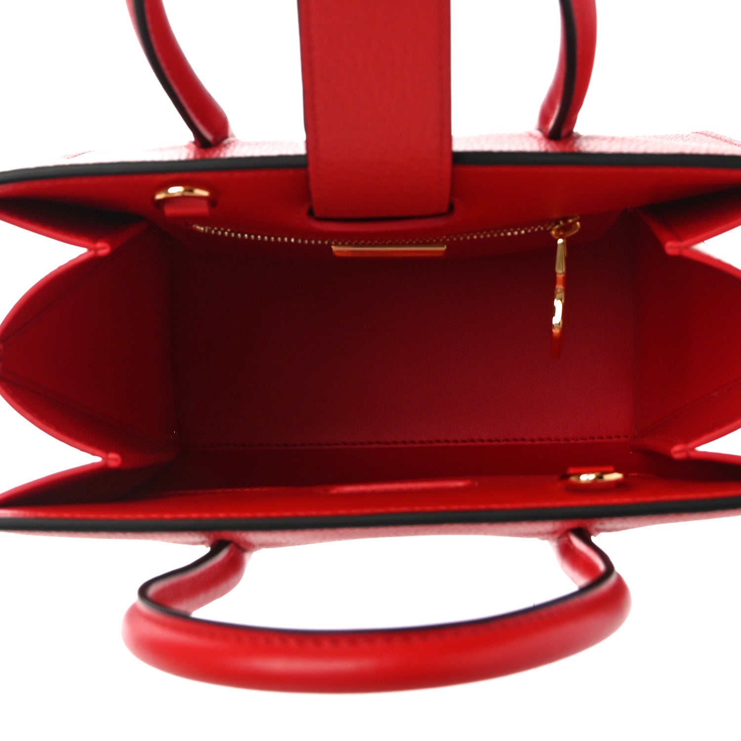 Christian Louboutin Calfskin Patent Studded Small Paloma Red 5 of 9