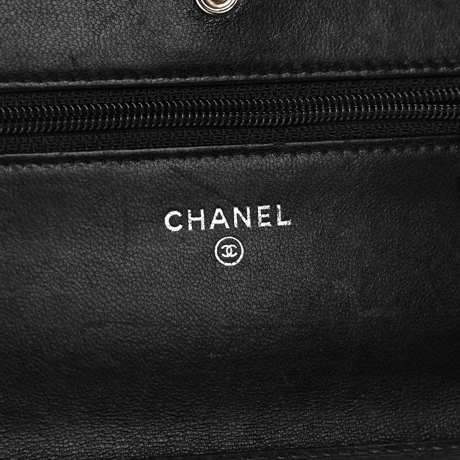 Chanel Lambskin Quilted Wallet On Chain WOC Black 10 of 11