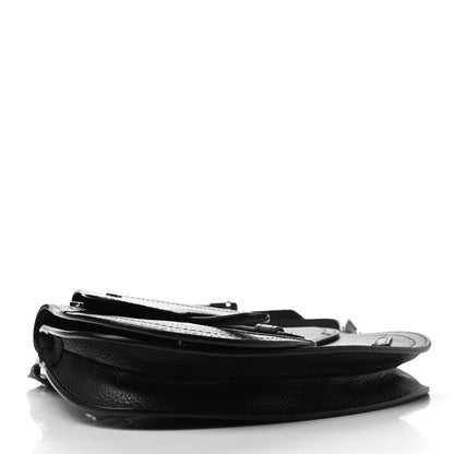 Christian Dior Grained Calfskin Saddle Messenger Bag Black 4 of 11
