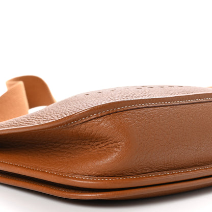 Hermes Taurillon Clemence Evelyne II PM Gold 9 of 10