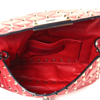 Valentino Garavani Nappa Small Rockstud Spike Shoulder Bag Rosso Valentino 3 of 7