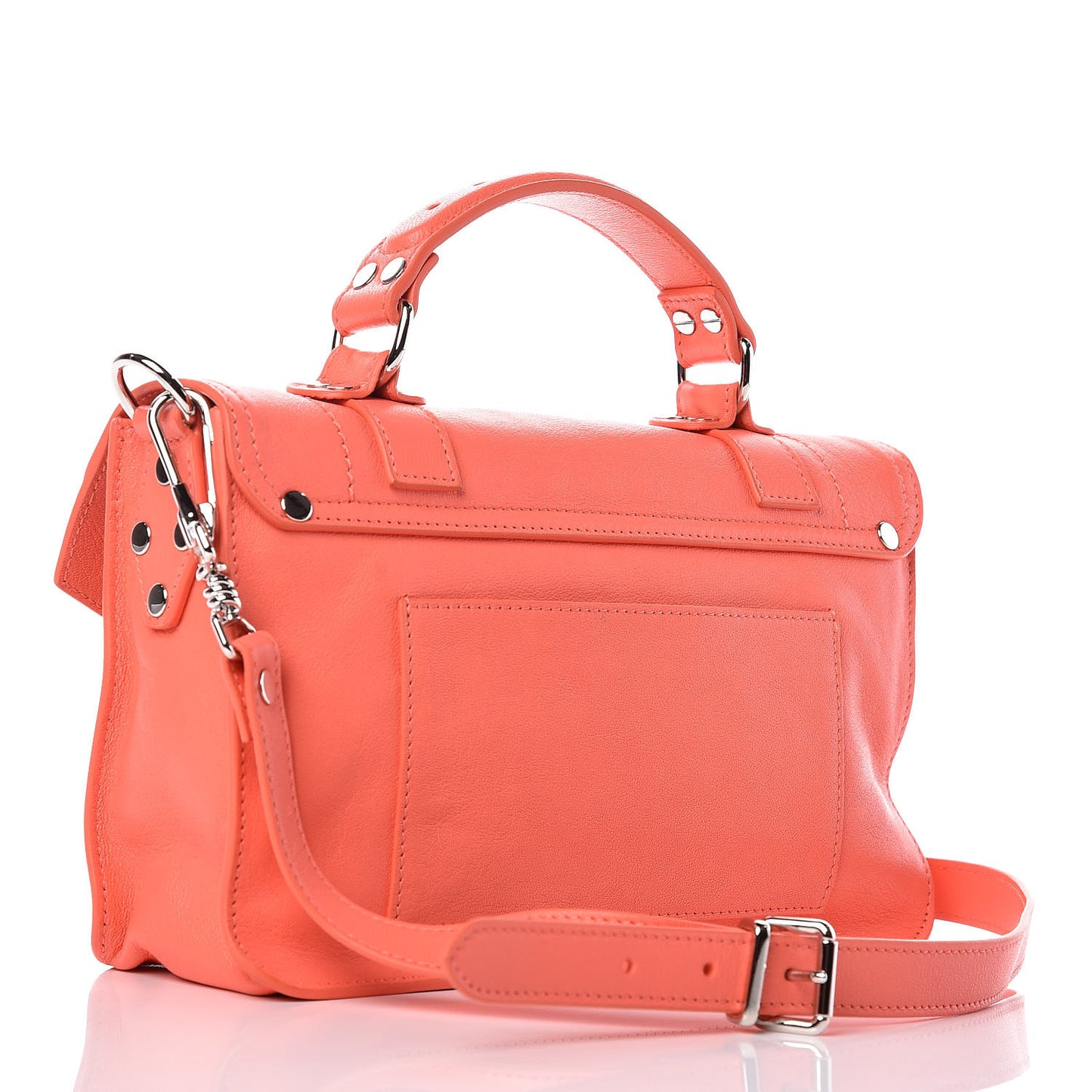Lambskin Tiny PS1 Satchel Neon Coral