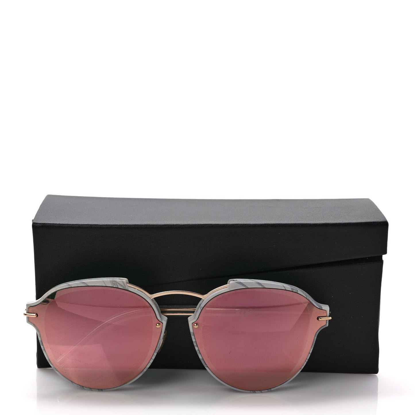 Round Eclat Sunglasses Pink Grey