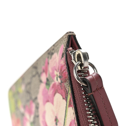 Gucci GG Supreme Monogram Blooms Small Zip Pouch Beige Multicolor Dry Rose 9 of 11