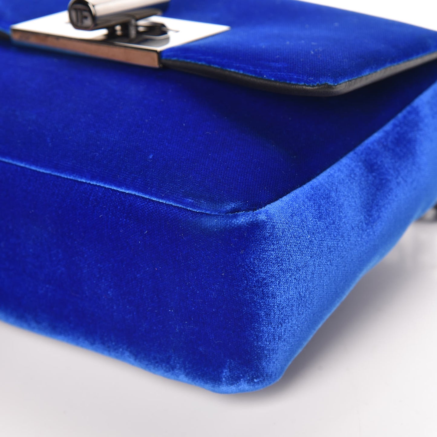 Velvet Large Natalia Chain Bag Imperial Blue