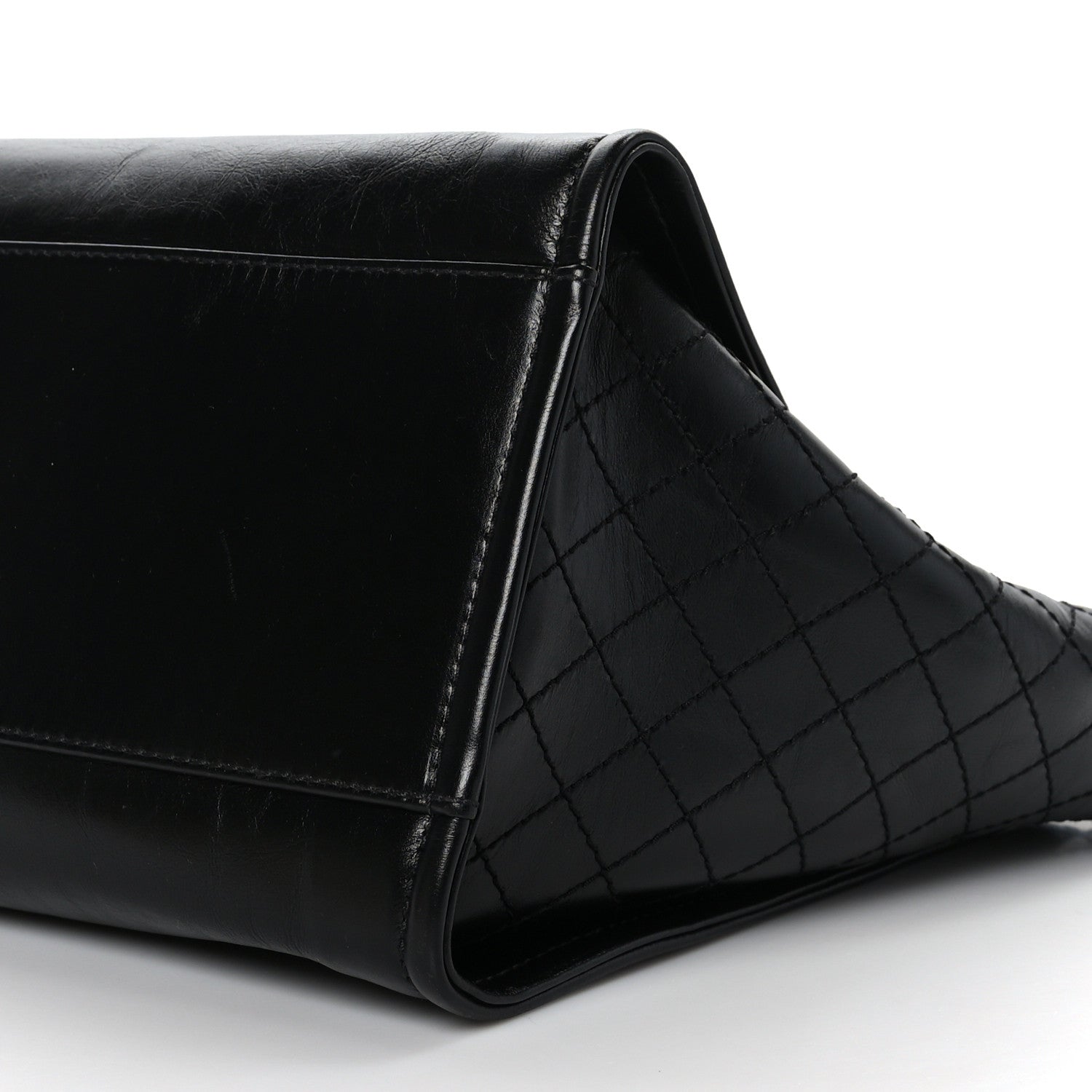 Chanel Aged Calfskin Medium Charms Deauville Tote Black 9 of 9