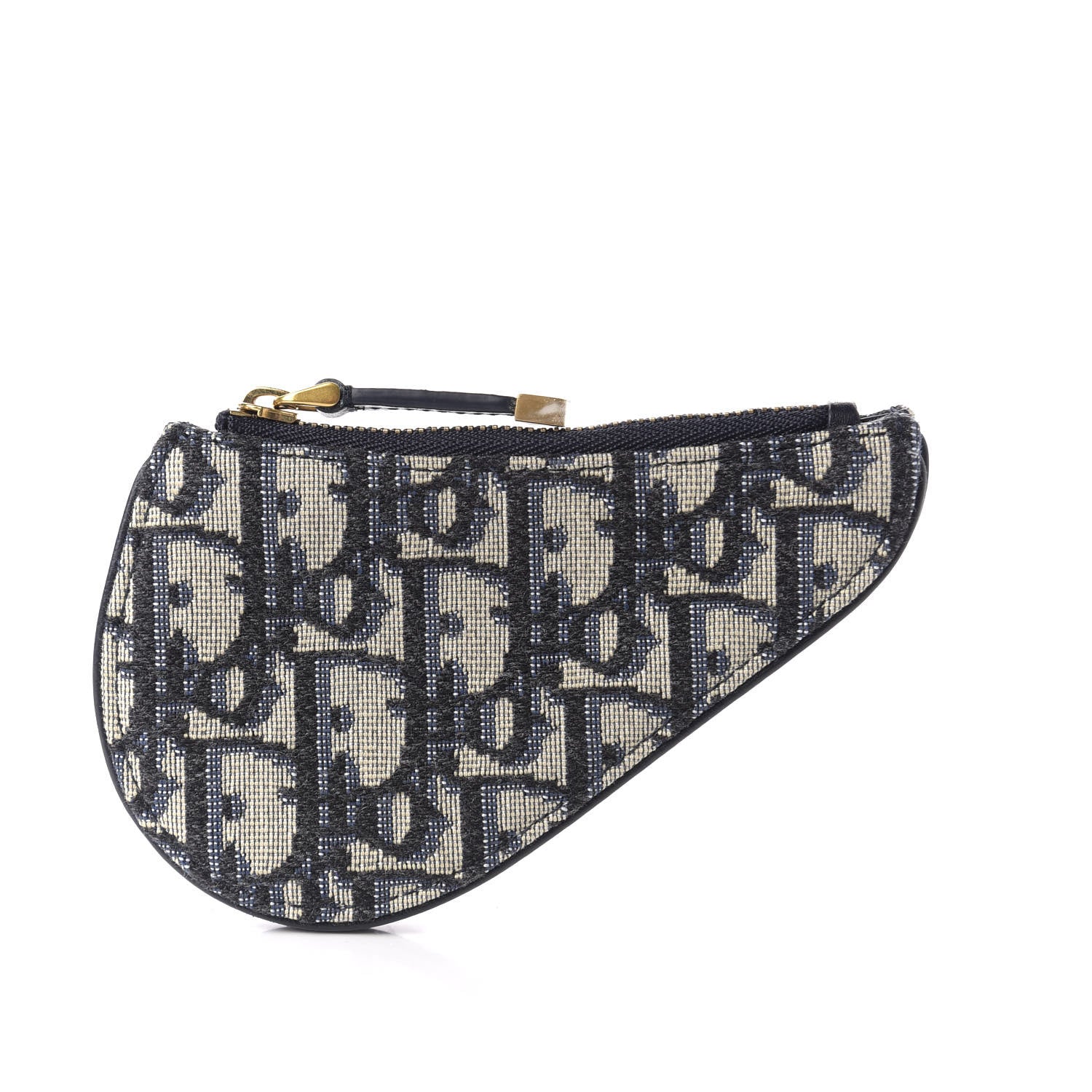 Christian Dior Oblique Saddle Coin Purse Blue 3 of 8