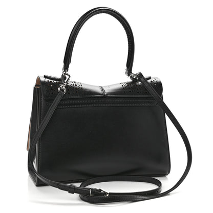 Alaia Calfskin Lux Laser Cut Mini Bellechasse 25 Top Handle Bag Black 3 of 10