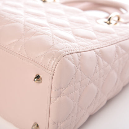 Christian Dior Lambskin Cannage Medium Lady Dior Light Pink 7 of 17