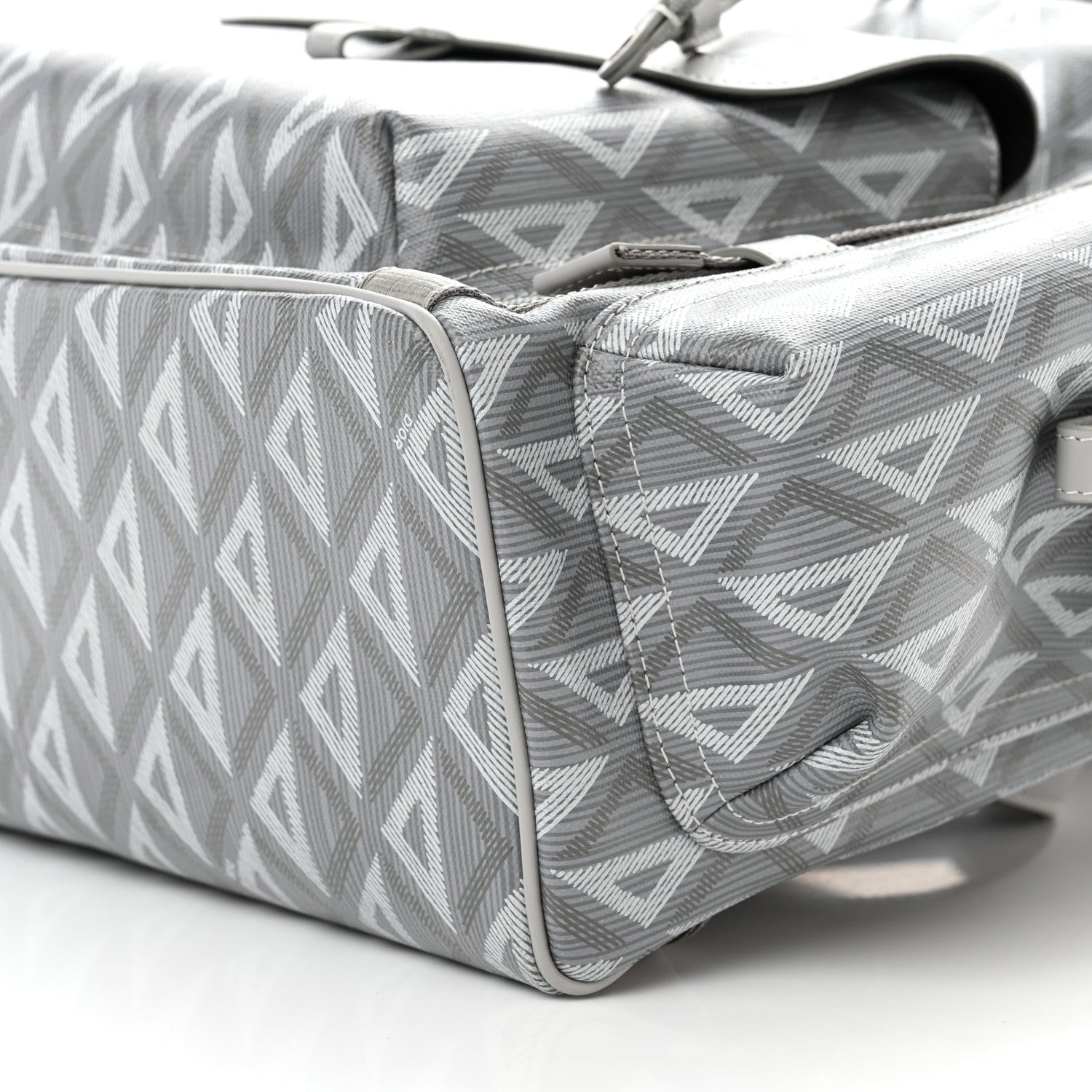 Christian Dior Coated Canvas CD Diamond Large Hit The Road Backpack Gray 9 of 9