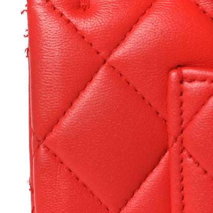 Chanel Lambskin Quilted Small Double Flap Red 10 of 11