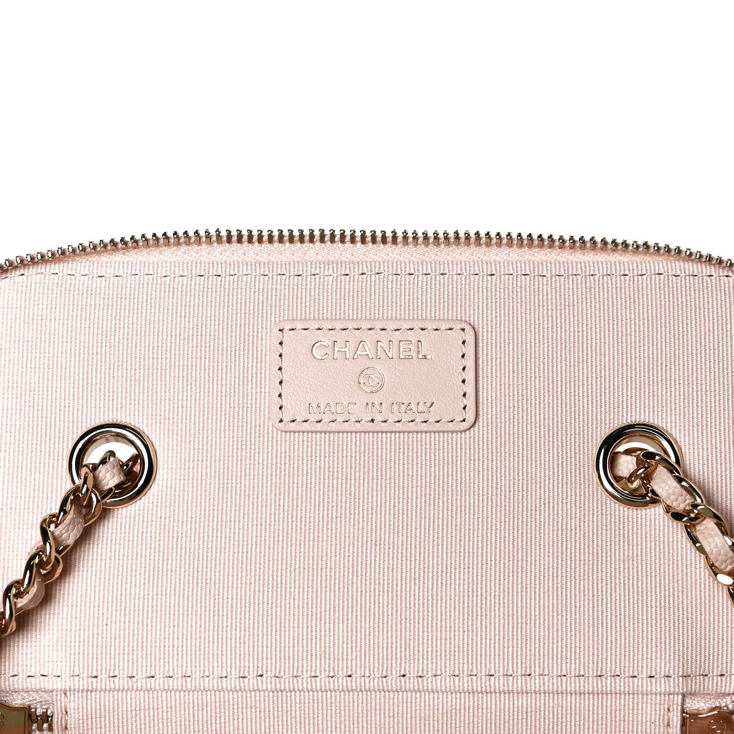 Chanel Caviar Quilted Small Vanity Case With Chain Light Beige 6 of 10
