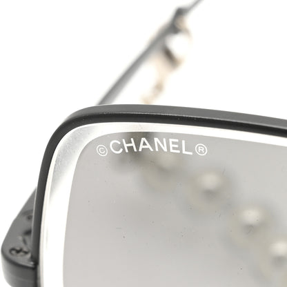 Chanel Metal Butterfly Removable Pearl Chain Sunglasses 4262 Black 7 of 8