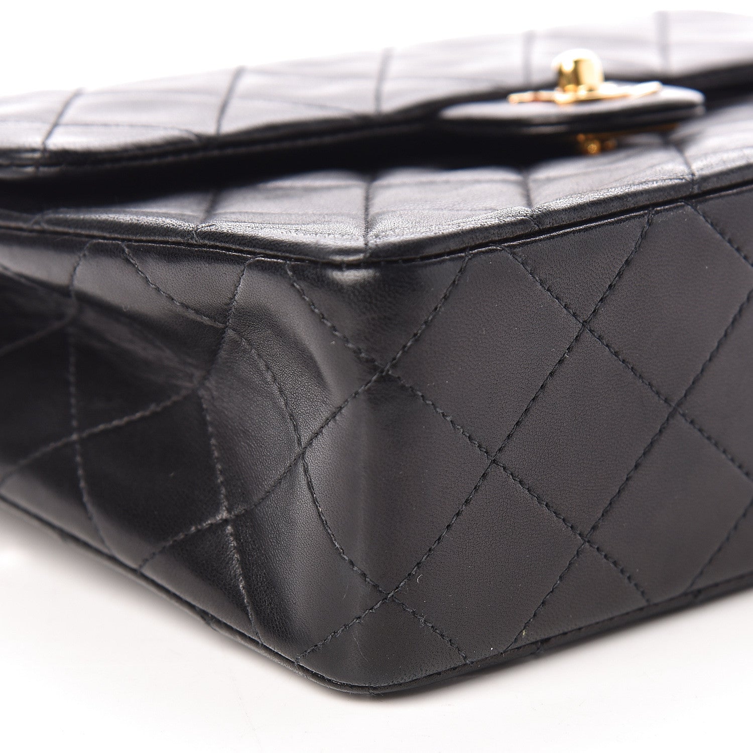 Chanel Lambskin Quilted Mini Square Flap Black 9 of 11