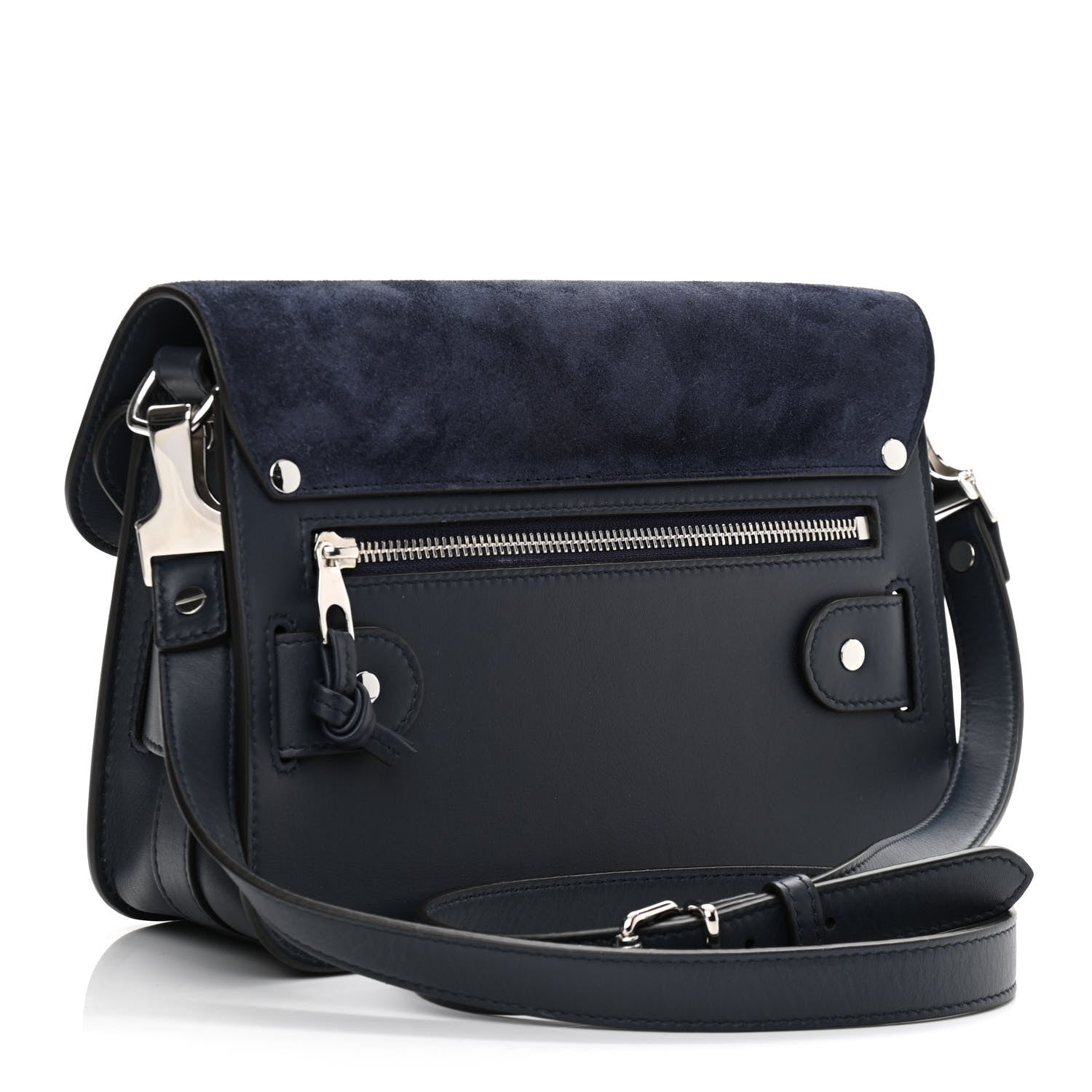 Proenza Schouler Suede Calfskin Mini PS11 Classic Shoulder Bag Dark Navy 3 of 11