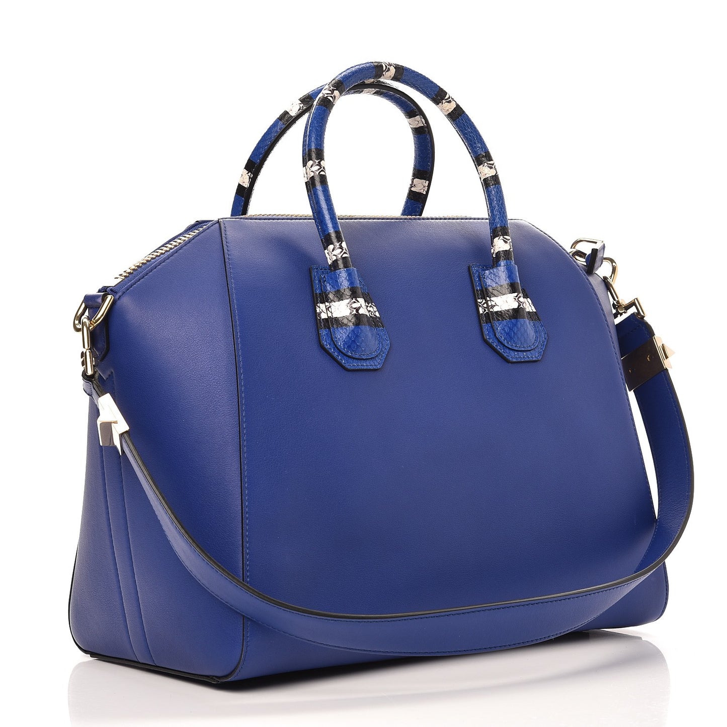 Calfskin Ayers Trim Medium Antigona Blue