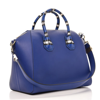 Givenchy Calfskin Ayers Trim Medium Antigona Blue 3 of 8