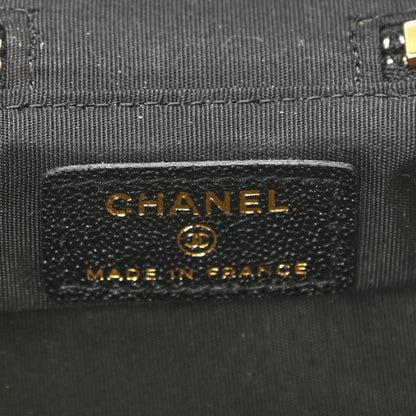 Chanel Caviar Quilted Mini Top Handle Vanity With Chain Black 6 of 11