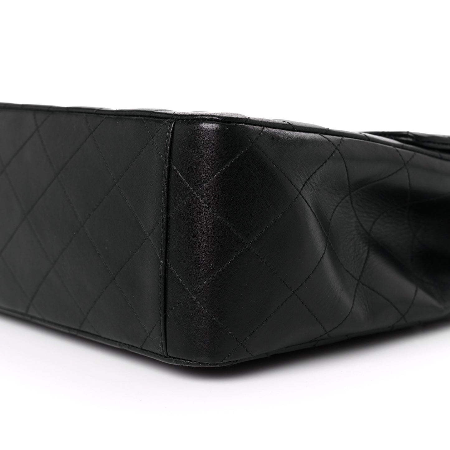 Lambskin Quilted XL Jumbo Single Flap Black