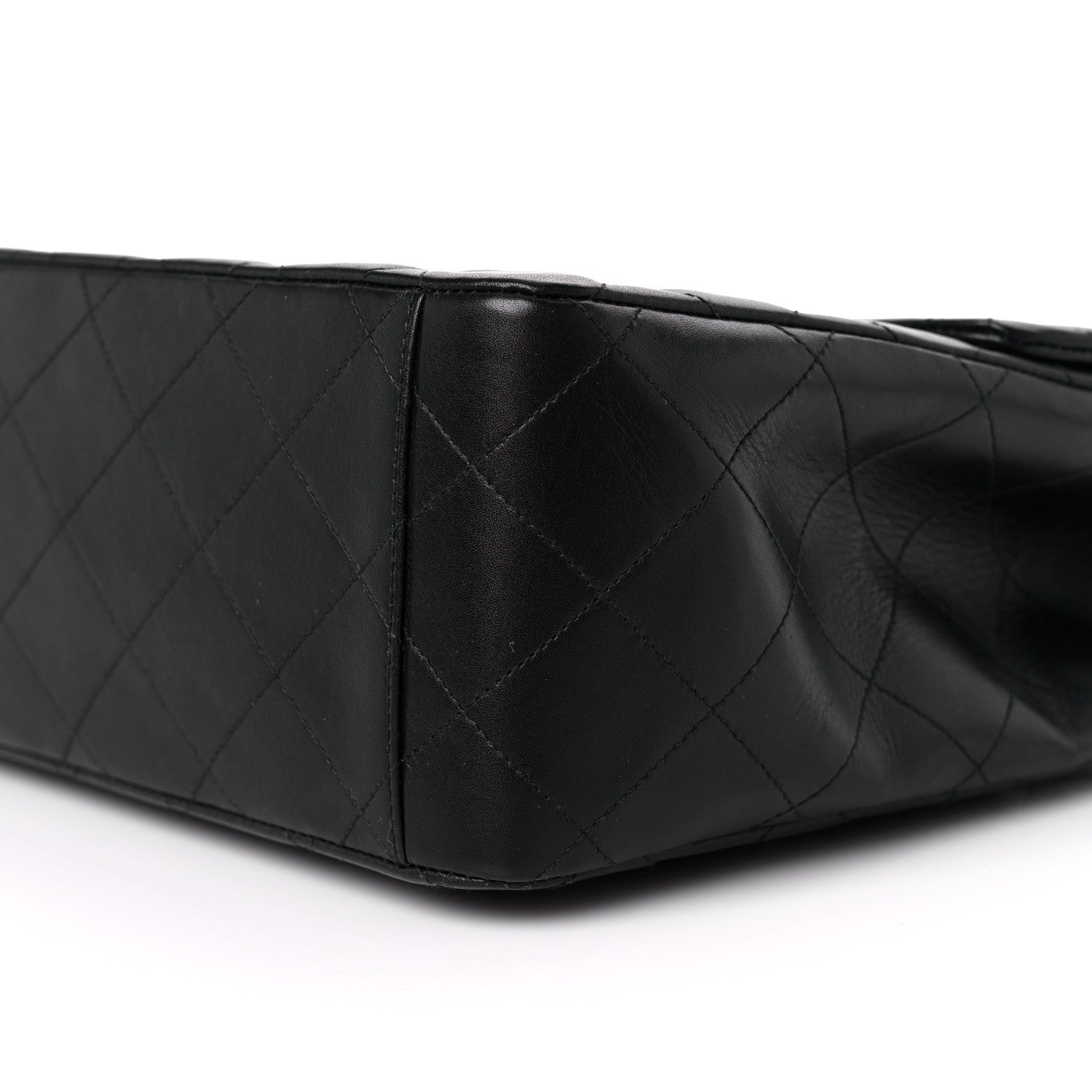 Chanel Lambskin Quilted XL Jumbo Single Flap Black 9 of 13