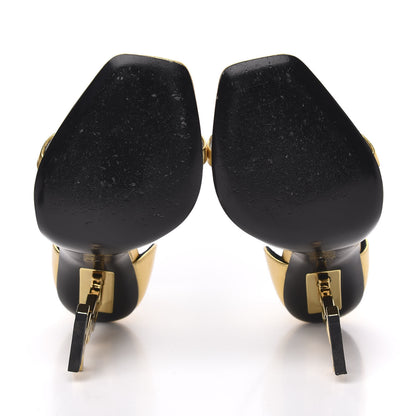 Saint Laurent Metallic Lambskin Opyum 110 Sandals 36.5 Oro 5 of 11