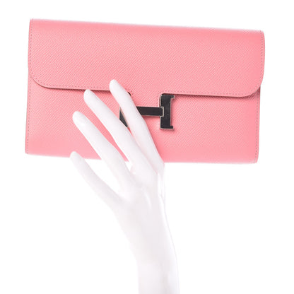 Hermes Epsom Constance Long Wallet Rose Confetti 2 of 8
