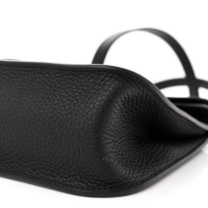 Hermes Taurillon Clemence Halzan 25 Black 5 of 11
