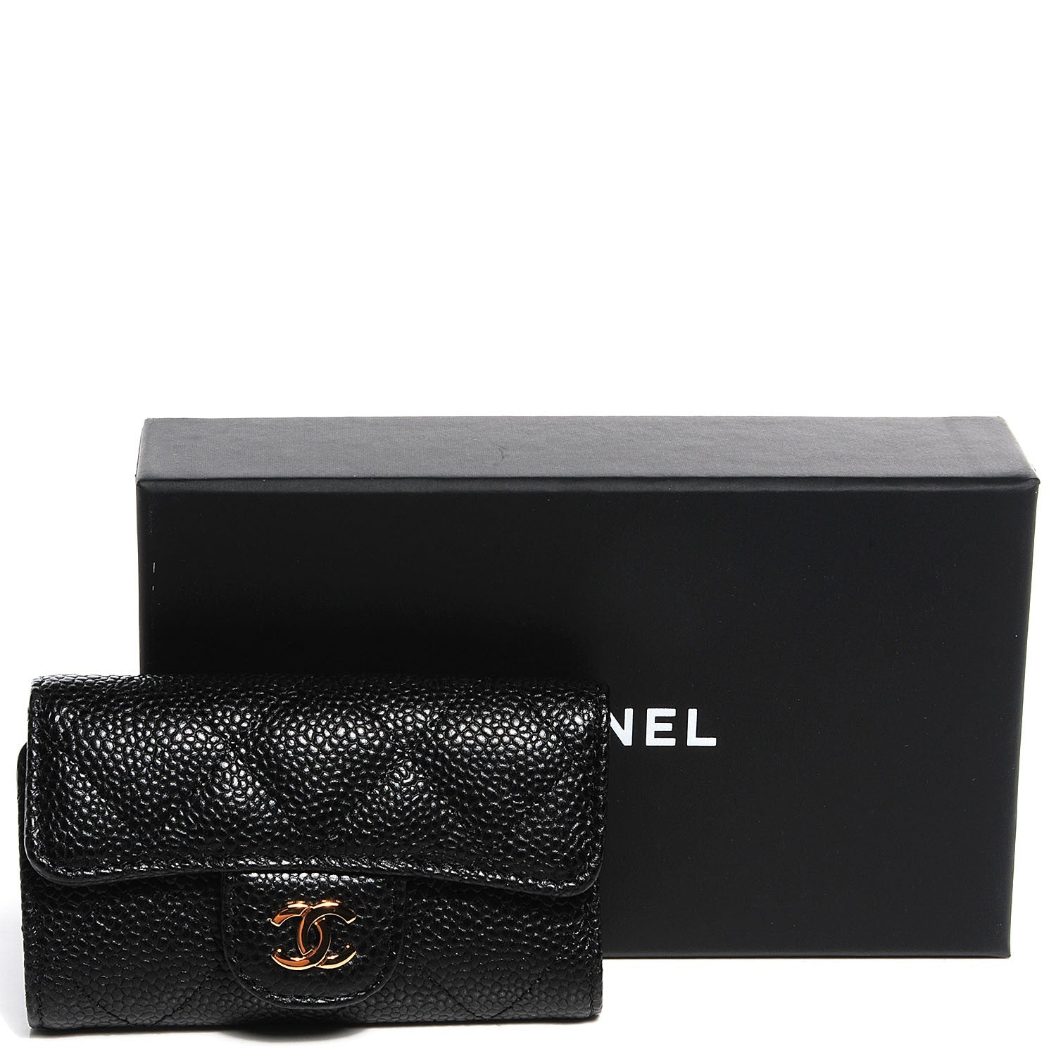 Chanel Caviar Quilted 6 Key Holder Black 5 of 9