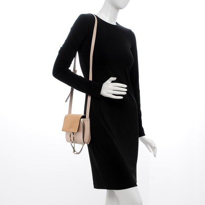 Chloe Suede Calfskin Small Faye Shoulder Bag Cement Pink 2 of 9