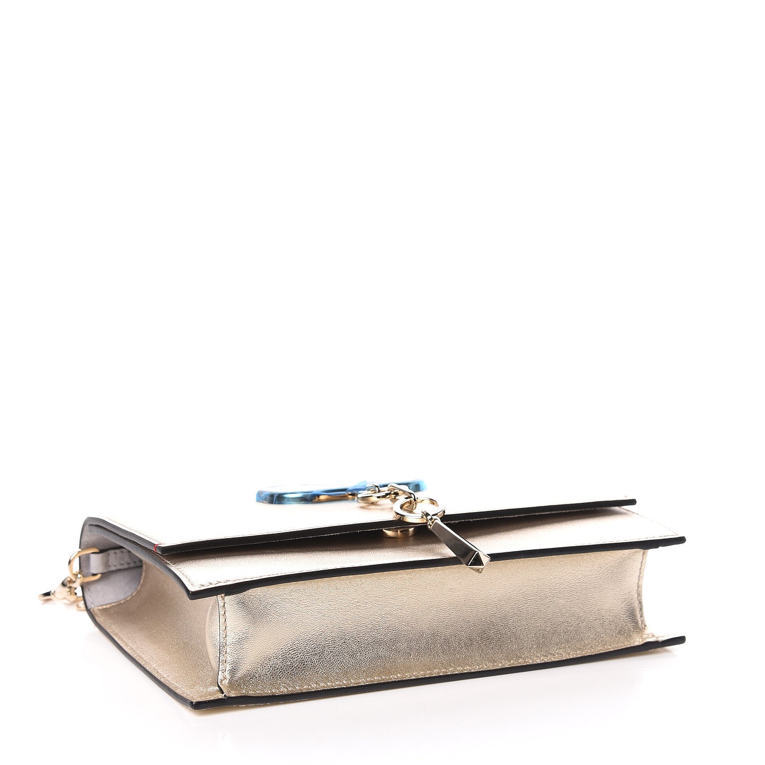 Valentino Garavani Metallic Nappa Small VCase Bag Platinum 4 of 10